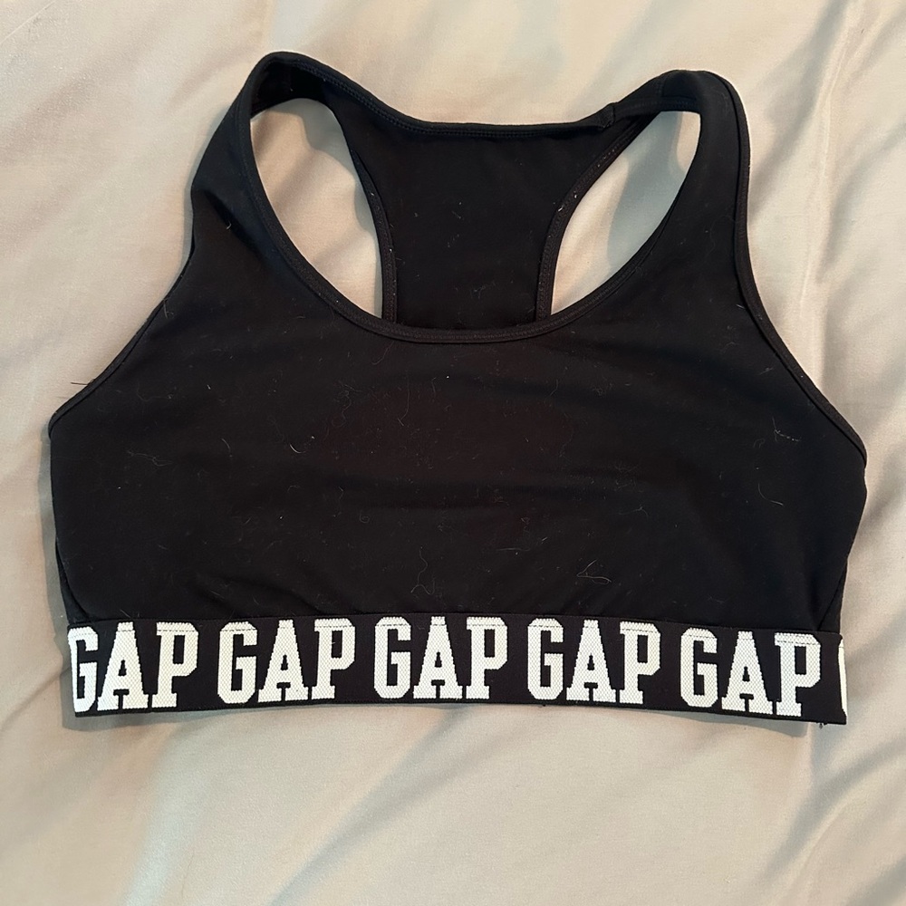 GAP Black and White Logo Sports Bra